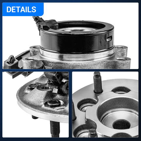 Beefed Up Front Wheel Bearing And Hub Assembly For 2004 To 2008 Chevy Colorado And 2004 To 2008 GMC Canyon RWD 6 Lug ABS Kit