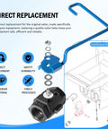 Diagram with Right Hand Ball Valve One And One Quarter Inch With Nine Inch Hook Lever Rod For Fryers, parts, and installation guide.