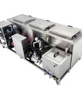 Techtongda 61L Industrial Ultrasonic Cleaner Machine With Triple Tank System, stainless steel, for parts degreasing and deep cleaning.