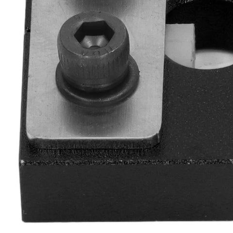 Close-up of Durable Aluminum Alloy Filament Welding Connectors For 1.75mm Filaments with a black finish showing hex socket screw.