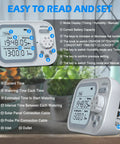 Smart Auto Drip Irrigation System For 15 Potted Plants control panel with easy-to-read display and settings options.