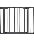 Walk Through Metal Baby Gate For Doorways, Adjustable From 29.5 To 40.5 Inches, 29.5 Inches Tall, Pressure Mounted, Kid Safe, Gray