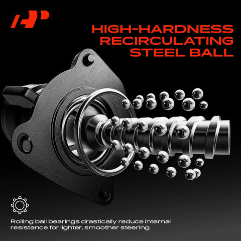 Exploded view of Power Steering Gearbox For Ram 2500 2009 To 2012 3500 2009 To 2012 4000 2009 To 2010 Replacement 52122316AF steel balls