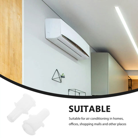 Whisper Quiet Air Conditioner Deflector Bushing Sweep Clips White Plastic Stabilizer Brackets For Secure Cooling And Cabinet Door Fronts Replacement on wall AC