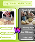 Suuker Crinkle Cutter with wooden handle and stainless steel blade shown on cutting board for crinkle-cut potato slices