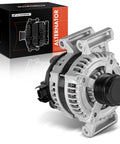 Alternator For Buick Envision Malibu Impala Regal 2013 2015 2017 2020 2.0L 2.5L 12V 130A With Five Groove Decoupler Pulley CW Plug And Play Ready Direct Replacement For Easy Install, shown with packaging