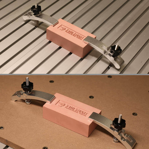 Two Pack T Track Hold Down Clamp Kit For Woodworking And Metalworking, Upgrades CNC Setup With MDF And Aluminum Spoilboards, Fits