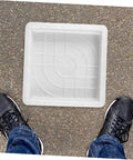 White plastic mold from DIY Concrete Molding Kit With 2 Piece Paver Molds For Patio Garden Pathway Cement Molds Plastic Paving Edging Forms