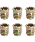 Heavy Duty Wood Threaded Inserts Set 5 16 18 Hex Drive Nuts for furniture 15mm length, 6 pieces