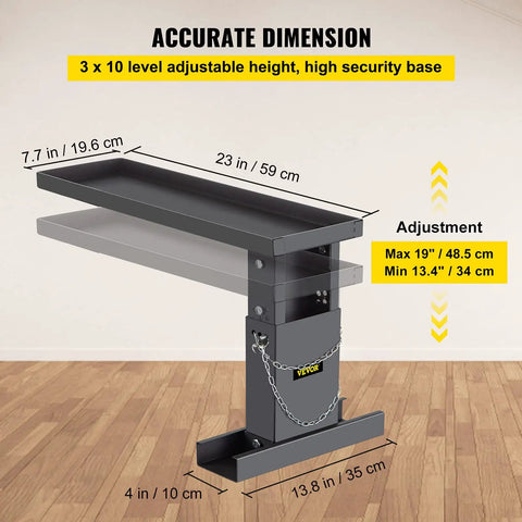 Ladder Extender For Stairs 23.4 By 7.6 Inches, Adjustable Height Range From 12.25 Inches To 19.7 Inches, Steel Leveling Tool