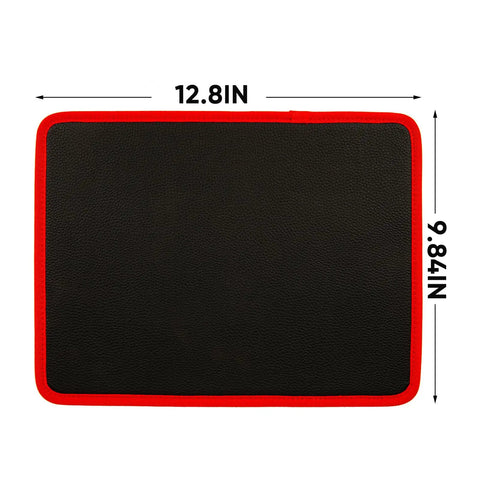 Heavy Duty Magnetic Tool Mat And Tray For Garage Workshop With Flexible PVC Surface - frontal view with measurements