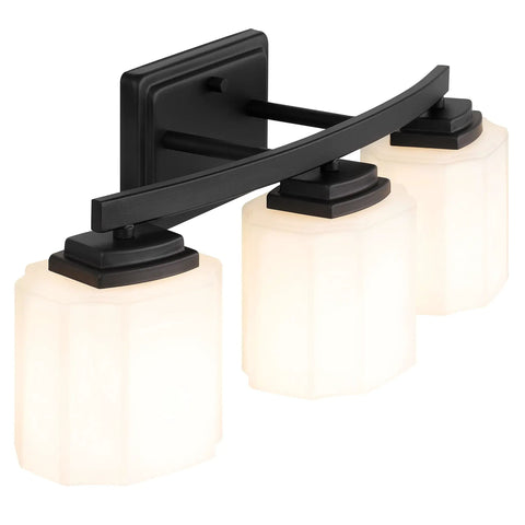 Industrial Dope 3 Light Vanity Wall Sconce With Etched Glass Shade In Dark Bronze Finish Modern Bathroom Lighting For Vanity Hallway Or Kitchen Up Or Down Mount 110 To 120V