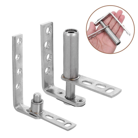 Stainless Steel Self-Closing Double Action Spring Door Hinges With Gravity Return For Swinging Interior Doors, 16mm-20mm Thick, Brushed