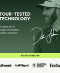 Tour-tested technology endorsement by major champion; none of the Ultimate Golf Chipping Net And Mat System elements shown.