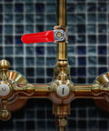 Kickass 2Pcs Copper Ball Valve 6MM Fittings With Red Handle Hella Tough Air Pump And Irrigation Shut Off Valve For Garden Piping Systems And Gas Control For Hydroponics And Water Cooling Loops That Are Gonna Work Flawless with red lever on copper valve.