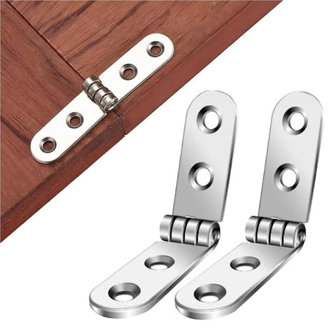 20Pcs 180 Degree Foldable Hinge Set in Stainless Steel Flap Hinges Screw On for Sewing Machine Cabinet