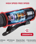 Tough Workhorse Right Angle Air Die Grinder Pulling 20000 Rpm With Rear Exhaust Design showcasing internal motor mechanics.