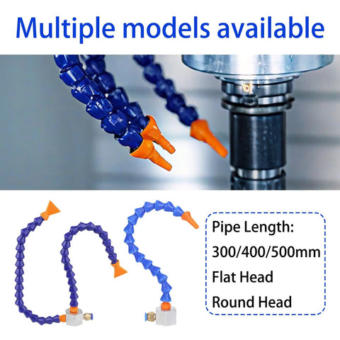 Rugged Shop Workhorse Machine Lubricator With Flexible Coolant Hose Adjustable Flow Control and Resilient Round Beak Spout for Continuous Cutting Drilling Milling Tasks with multiple model options.