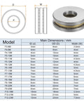 HARFINGTON F8-22M miniature thrust ball bearings, 8mm bore, 22mm OD, 7mm thick, chrome steel with washers, 5 pcs