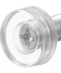 Close-up of Heavy Duty Threaded Adjustable Furniture Feet Set With Round PVC And Metal Levelers, Anti Wobble Non Slip Bases detail