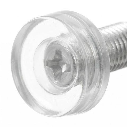 Adjustable Furniture Feet With PVC And Metal Round Levelers M8 Threaded Design close-up of transparent screw top