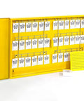 Lockout Tagout Cabinet Kit For Safe Padlock Storage And Quick Access Control Center Double Wide Yellow Meets OSHA Standards