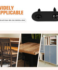 12 Sets Black Stainless Steel Straight Brackets With Screws for beds and shelves, corner supports shown with furniture examples