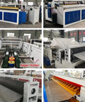 Straight Up Heavy Duty Commercial Tissue Paper Machine And Automatic Toilet Paper Production Line featuring detailed components and assembly.