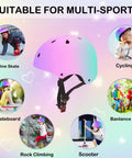 All Ages Kids Helmet For Boys And Girls Lightweight Ventilated Safety Gear For Bike Scooter Inline Skates And Skateboarding With Impact Resistance And Adjustable Fit A Cool Gift For Toddlers Through Teens shown for multi-sport use