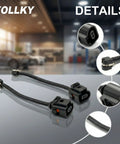 YOLKY rear brake pad wear sensor cables, black, 2-pack for VW Touareg/Cayenne/Panamera