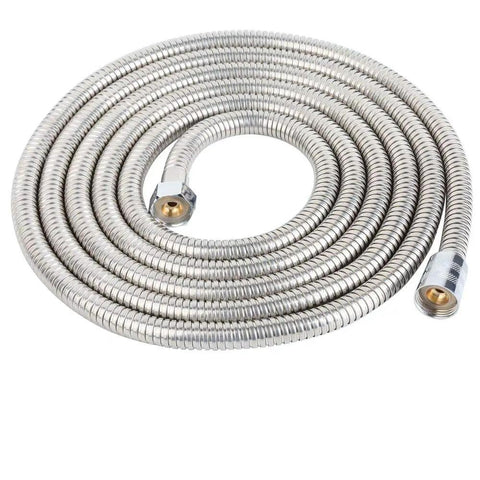 Extra Long 121 Inch Stainless Steel Handheld Shower Hose Explosion Proof With Woven Inner Pipe Brass Nut And Brass Insert Heavy Duty