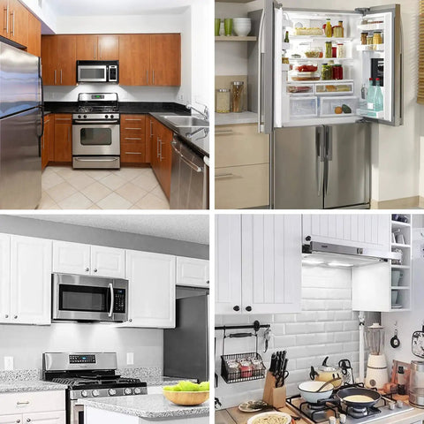 Kitchen appliances with stoves, microwaves, and refrigerators suitable for Dimmable E17 LED Microwave Over Stove Bulb 7W 120V 6000K Daylight White