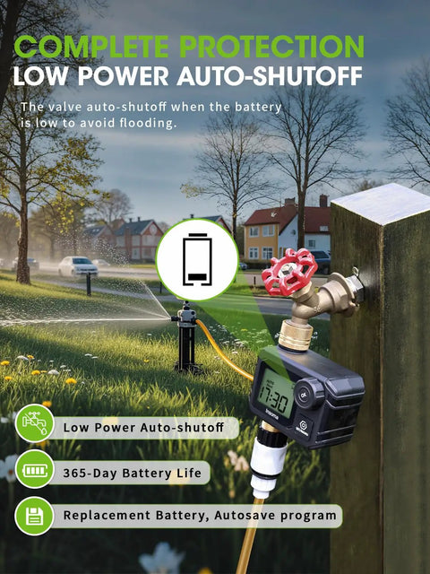 Sprinkler Timer For Garden And Lawn Programmable Irrigation Hose Timer With Rain Delay Manual And Auto Watering Modes on tap