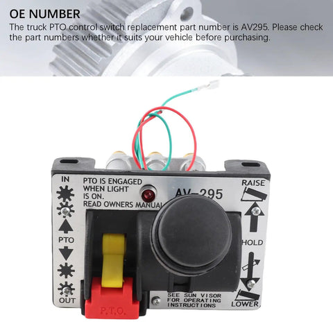 Power Take Off Hoist Air Shift Control Valve AV295 Dual Valve PTO Switch for Dump Truck Hydraulic System Replacement.