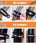 575 Piece Stainless Steel Cable Clamps Kit With Rubber Cushions And Screws Washers And Bit 12 Sizes P Clamp Set Ranging From Three Sixteenth Inch To Two Inch Heavy Duty Wire Clamps For Marine Auto Industrial Use Must Have For Any Project being used in different scenarios with cables and tubes