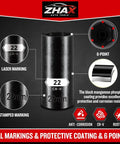 Super Heavy Duty 3/8 Inch Drive 6-Point Impact Socket Set Featuring A Sick Mix Of 44 Pieces Including Spark Plugs And Shallow Deep Cr-V Sockets For Metric Sae Bolts With Wrench Ratchet Kit Perfect For Your Garage Rig Work. 22mm CR-V 6-point socket with laser and stamped markings