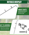 Chain Link Gate Drop Rod Kit One And Three Eighths Inch By Thirty Two Inch Cane Bolt For Single Or Double Gate Heavy Duty Galvanized Steel