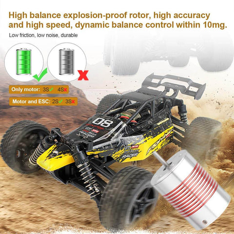 1/10 Scale RC On-Road Car Brushless Motor 3650 5900KV Waterproof 3.175mm Shaft in racing car