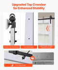 Premium Sliding Barn Door Kit 36 By 84 Inches With Header Board 6 Foot 6 Inch Track Kit And Handle shown with close-up details