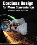 Cordless Angle Grinder Kit With 19500 RPM, Two 16.8V 2000mAh Batteries, Six Cutting Discs, and Fast Charger in use