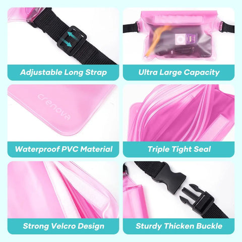 Waterproof Fanny Pack For Women With Sandproof Dry Bag Pouch For Phone And Passport Floating Beach Bag details and features