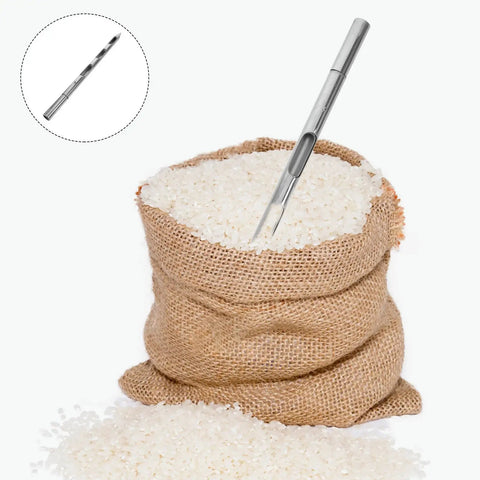 Stainless Steel Grain Sampler Tool With 3 Hole Design, Compact Lightweight Probe For Farm Management And Warehouse Use, quick grain sampling in rice sack
