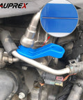 Blue 3/8 inch tool use on line, part of 11 Piece AC And Fuel Line Disconnect Tool Set For Ford And More, Quick Disconnect Kit