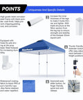 10 By 10 Pop Up Canopy Tent With Sand Weight Bag Freestanding Sun Shelter For Picnic And Camping No Sweat One Person Setup