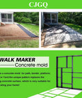 Reusable Concrete Path Mold Set 17.5 x 15.5 x 1.5 Inches 10 Grid Walk Path Maker for Stepping Stones Pavers Garden Yard Patio DIY Walkway No Pro Skills Needed Durable Polypropylene shown in use on a garden path.