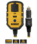 Smooth Car Power Inverter Delivering 140 Watts Of Reliable Juice For Rapid Device Charging Silent Fanless Construction Featuring Dual Usb Outputs, side view