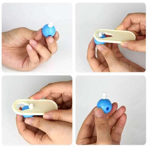 Hands using remover tool from Organic Chemistry Molecule Model Kit For Students And Teachers, 136 Pieces With 59 Atoms And 76 Bonds