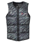 Mens Neoprene Wakesurf Impact Vest For Wake Surf And Skimboard All Watersports Gear Lightweight Flexible Quick Dry Fit For Boating Rafting Surfing XXL, camouflage design front view