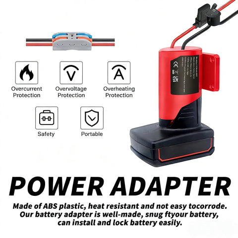 Battery Connector Conversion Kit With Switch And Fuse 12AWG Wire Terminal 12V Adapter for M12 Battery Series Power Wheels