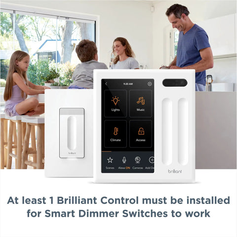 Smart Dimmer Switch For Your Smart Home System, Level Up Your Lighting With Easy Dimming, Works With Alexa Google Assistant Apple HomeKit interface.